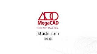 MegaCAD StücklisteTeil01 [upl. by Metabel]