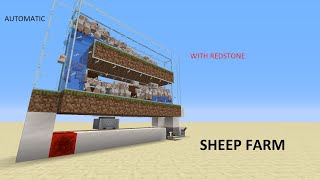 Minecraft Tutorial Sheep Farm 119  Fully Automatic [upl. by Atilrep]