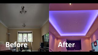 Fibre Optic Star and RGB LED Ceiling DIY Build [upl. by Ymeon508]