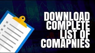 How to Download the complete list of Stocks listed on BSE and NSE  Trade Brains [upl. by Warenne156]