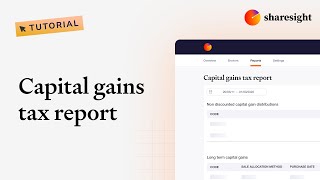 Sharesight  Capital gains tax report [upl. by Nogas]