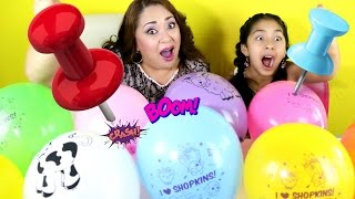 10 Balloons Surprise Explosion Shopkins MLP The Grossery GangB2cutecupcakes [upl. by Notgnilliw]