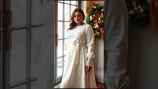 Holiday Glow Modest AllWhite Dress Inspiration for PlusSize Women [upl. by Inaliel526]