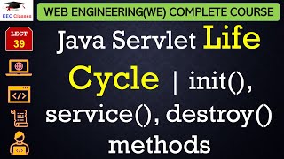 L39 Java Servlet Life Cycle  init service destroy methods  Web Technology Lectures [upl. by Patric310]