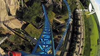 POV blue fire Megacoaster powered by GAZPROM Europa Park OFFICIAL ONRIDE [upl. by Eltsyrc296]