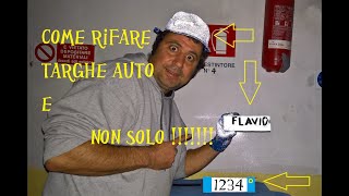 come rifare le targhe auto [upl. by Mali]