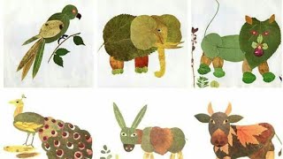 Leaf Craft Ideas for School Project [upl. by Gare]