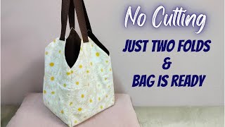 DIY Create a Stylish Bag Without Any Cutting  Very Easy To Sew  Project For Beginners [upl. by Gula]