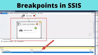 59 Breakpoints in SSIS  how to use breakpoints in ssis [upl. by Judd710]