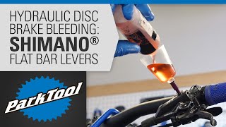 How to Bleed Hydraulic Brakes  Shimano® Flat Bar Levers [upl. by Aihsikal]