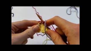 TwistandWeave yarn join in knitting  right handed [upl. by Harrison182]