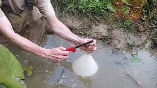 Burning Methane in Alabama Swamp [upl. by Ednalrim443]