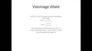 Espaces vectoriels topologiques partie 5  Voisinage dilaté [upl. by Woodman]