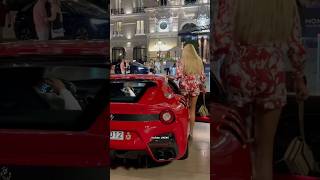 Ferrari F12 TDF at casino de Montecarlo monaco ferrari f12tdf supercars millionaire carslover [upl. by Ahsimed826]