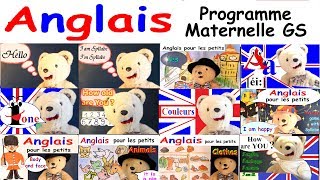 Cours danglais pour les maternelles GS  Programme grande section [upl. by Leigha]