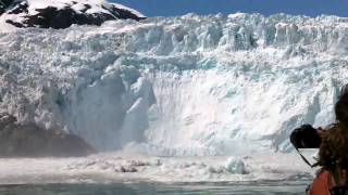 Glacier Calving Huge Wave [upl. by Nosreg120]