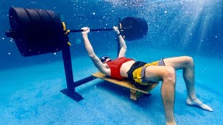 Trying to Bench 405 lbs Underwater  OT 28 [upl. by Omrelliug]