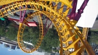 Boomerang front seat onride HD POV Elitch Gardens [upl. by Subocaj820]