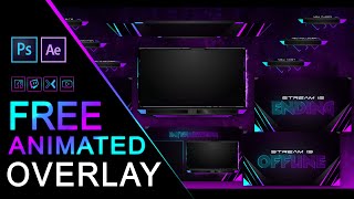 Twitch Animated Stream overlay  Animated overlay PSAE Tutorial by KD [upl. by Adnolrehs]