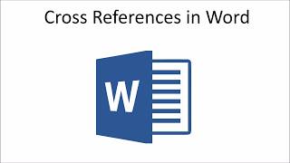 Automatic Cross References in Microsoft Word [upl. by Kerrill]