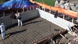 Construction of a Concrete Swimming Pool with Auto Cover [upl. by Bertram632]