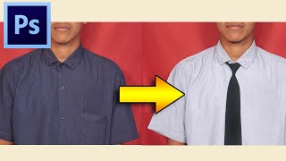 Cara merubah warna baju hitam menjadi putihberwarna dan menambahkan dasi  Tutorial Photoshop [upl. by Sibilla]