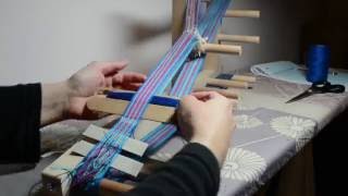 Weaving a floral band on an inkle loom part 2 [upl. by Biamonte]