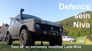 quotDefence sein Nivaquot  Tour of an extremely tuned custom Lada Niva [upl. by Koch102]