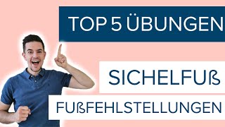 Top 5 Übungen bei Sichelfuß und Fußfehlstellungen  so bekommst Du deine Füße wieder in den Griff [upl. by Ailes]