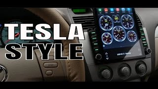 Tesla Style Head Unit  Tesla Style Android Car Stereo Review [upl. by Einahpet]