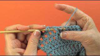 Front Post Hdc Left Handed Crochet Technique [upl. by Goat]