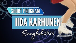 Iida KARHUNEN FIN  Junior Women Short Program  Bangkok 2024 [upl. by Ahsiak554]