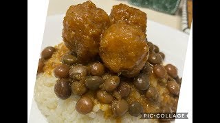 Gandules Guisados con Bolitas de Platano  De Mi Cocina a Tu Casa [upl. by Marabel]