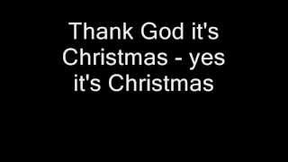 Queen  Thank God Its Christmas Lyrics [upl. by Felecia]