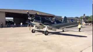 F4U Corsair startup idle and taxi [upl. by Kreitman]