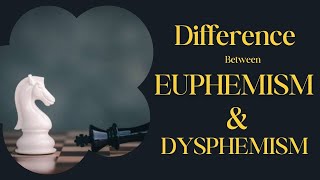 Difference between Euphemism and Dysphemism [upl. by Ateloj]