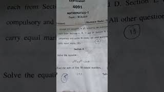 BCA 1st semester mathematics question paper exam motivation [upl. by Anelle]