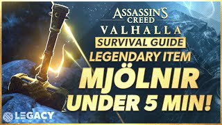 How To Find Mjolnir  Legendary Weapon  Assassins Creed Valhalla Survival Guide [upl. by Ahsaele]