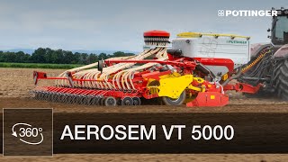 AEROSEM VT 5000 trailed pneumatic seed drill combinations – Walkaround  PÖTTINGER [upl. by Gusty]