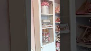 Organize my new makeup cabinets with me 🎀 [upl. by Aneram]