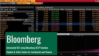 Automated DCF Using Bloomberg Terminal XLTP Function [upl. by Cotsen506]