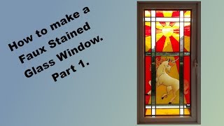 How to make a faux stained glass window Part 1 [upl. by Shirberg954]