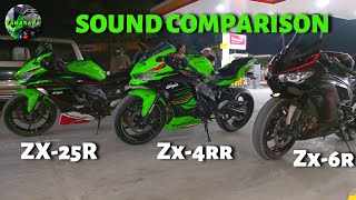 SOUND COMPARISON ZX25RZX4RR ZX6R  KAWASAKI ZXSERIES BIKES  CEBU PHILIPPINES 🇵🇭 [upl. by Yblocaj426]