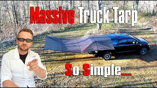 Simple DIY Truck Tarp Setup  Overlanding and Truck Camping [upl. by Mudenihc]