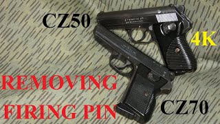 CZ50  CZ70 Removing Firing Pin 4K [upl. by Jardena659]