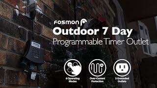 How to Set Up the Fosmon 3 Outlet Digital 7 Day Timer C10736US [upl. by Ahsi]