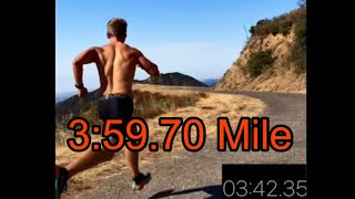 SUB 4 min mile mountain run in the Santa Barbara mountains [upl. by Jaime944]