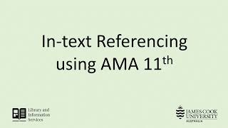 InText Referencing Using AMA 11th [upl. by Lomaj]