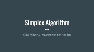 Simplex Algorithm Explanation How to Solve a Linear Program [upl. by Evilo]