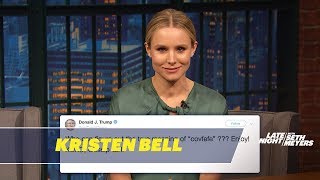 Kristen Bell Reads Donald Trumps Tweets as Gossip Girl [upl. by Nohtahoj]